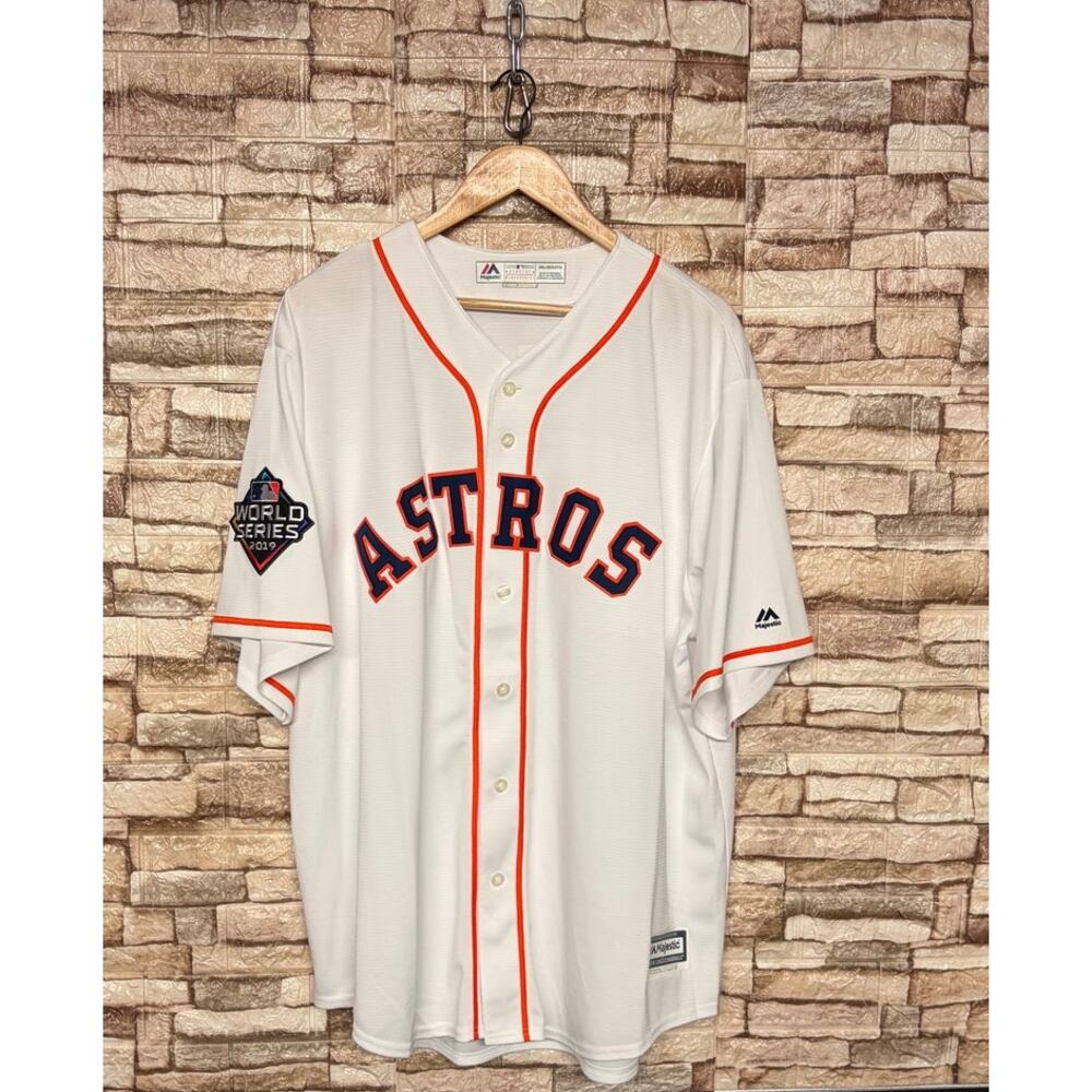 Houston Astros 2019 World series Baseball Jersey Alex Bregman #2 Majestic Sz 2XL